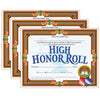 High Honor Roll Certificate, 8.5" x 11", 30 Per Pack, 3 Packs