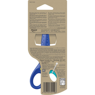 Kidicut Spring-Assisted Plastic Safety Scissors, 4.75", Pack of 12