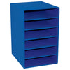 6-Shelf Organizer, Blue, 17-3-4"H x 12"W x 13-1-2"D, 1 Organizer