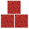 Pony Beads, Red, 6 mm x 9 mm, 1000 Per Pack, 3 Packs