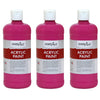 Acrylic Paint 16 oz, Magenta, Pack of 3