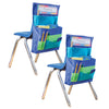 Blue, Teal & Lime Chair Pocket, Pack of 2