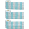 Vintage Blue Stripes Straight Rolled Border Trim, 50 Feet Per Roll, Pack of 3