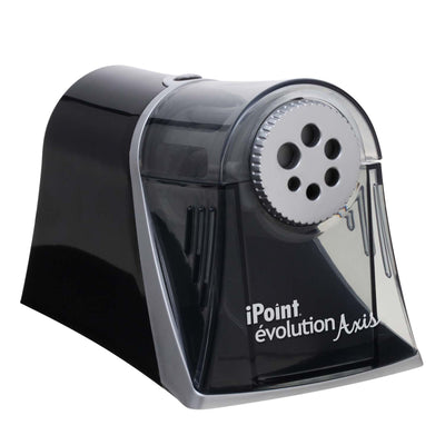 iPoint Evolution Axis Heavy Duty Electric Pencil Sharpener, Black-Silver