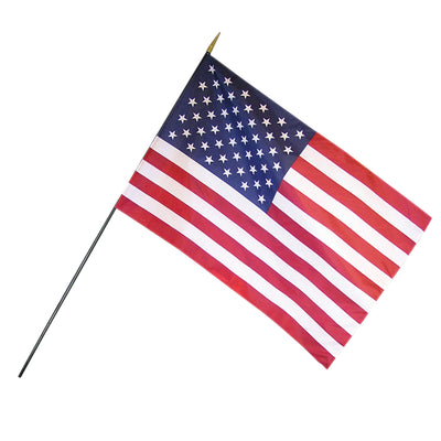 U.S. Classroom Flag, 24" x 36" with Staff, Pack of 2