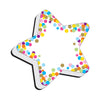 Magnetic Whiteboard Erasers, Star Confetti, Pack of 6
