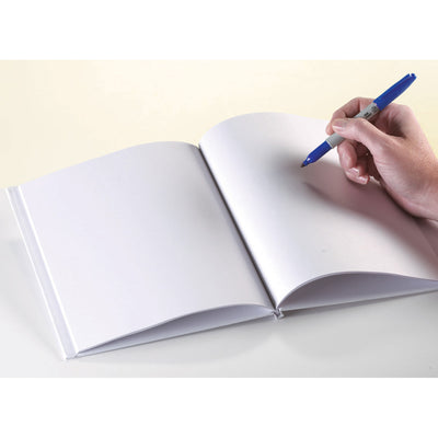 Big Hardcover Blank Book, 8.5" x 11" Portrait, White, Pack of 6