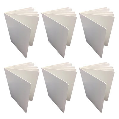Blank Chunky Board Book, 6" x 8" Portrait, White, Pack of 6