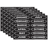 Die-Cut Magnets, Chalkboard Calendar Months, 12 Per Pack, 6 Packs