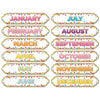 Magnetic Die-Cut Timesavers & Labels, Confetti Months of the Year, 12 Per Pack, 6 Packs
