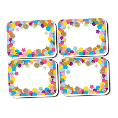 Non-Magnetic Mini Whiteboard Erasers, Confetti, 10 Per Pack, 3 Packs