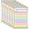 Smart Poly Chart, Confetti Dry Erase Incentive Chart, Pack of 6