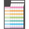 Smart Poly PosterMat Pals Space Savers, 13" x 9-1-2", BW Dots Incentive Chart, Pack of 10
