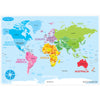 Smart Poly™ Learning Mats, 12" x 17", Double-Sided, World Basic Map, Pack of 10