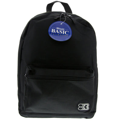 Basic Backpack, 16", Black, Pack of 2