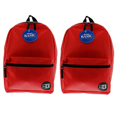 Basic Backpack, 16", Red, Pack of 2