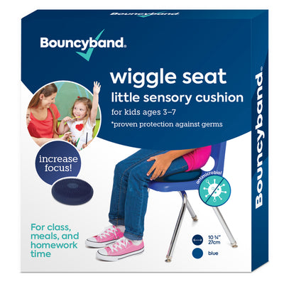 Antimicrobial Little Wiggle Seat Sensory Cushion, Blue 10.75"