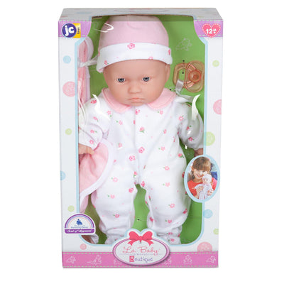 La Baby Soft 11" Baby Doll, Pink with Blanket, Caucasian