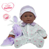 La Baby Soft 11" Baby Doll, Purple with Blanket, African-American