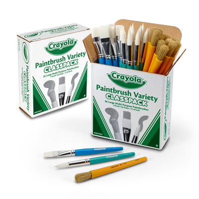 Large Variety Paint Brushes Classpack®, 36 Brushes