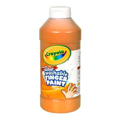 Washable Finger Paint, Orange, 16 oz. Bottle, Pack of 3