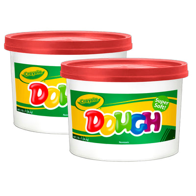Super Soft Modeling Dough, Red, 3 lbs. Bucket, Pack of 2