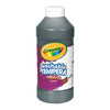 Artista II® Washable Liquid Tempera Paint, Black, 16 oz. Bottles, Pack of 6