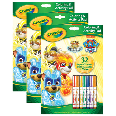 Coloring & Activity Pad with Markers, Paw Patrol, Pack of 3