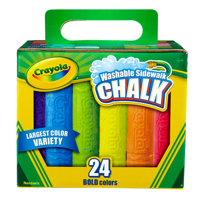 Washable Sidewalk Chalk, 24 Per Box, 4 Boxes