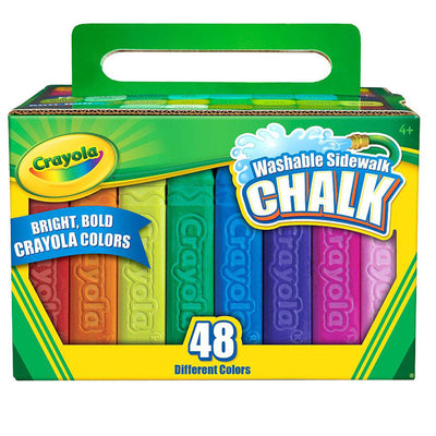 Washable Sidewalk Chalk, 48 Per Box, 4 Boxes