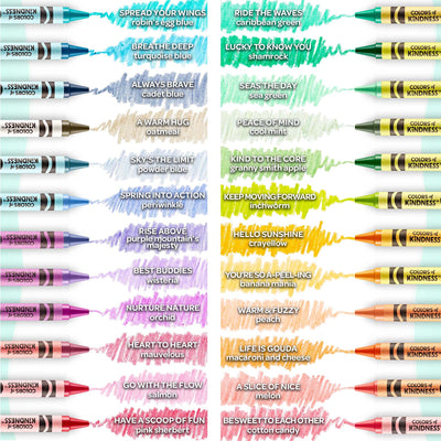 Colors of Kindness Crayons, 24 Per Pack, 12 Packs