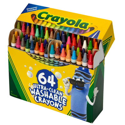 Ultra-Clean Washable Crayons, Regular Size, 64 Per Pack, 2 Packs