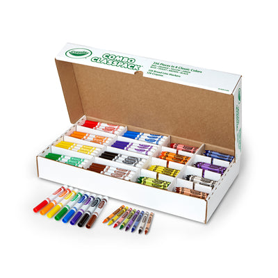 Crayon-Marker Combo Classpack®, 8 Colors, Pack of 256