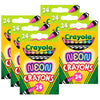 Neon Crayons, 24 Per Pack, 6 Packs