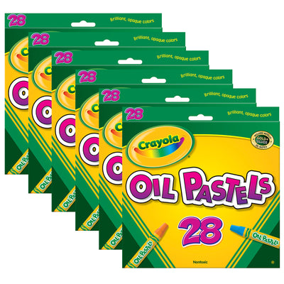 Oil Pastels, 28 Per Box, 6 Boxes