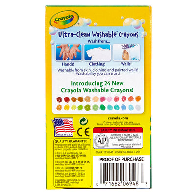 Ultra-Clean Washable Crayons, Regular Size, 48 Per Pack, 3 Packs