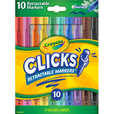 CLICKS Retractable Markers, 10 Per Pack, 2 Packs