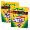 Short Colored Pencils, 64 Per Pack, 2 Packs