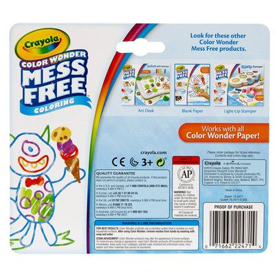 Color Wonder Mess Free Mini Markers, Classic Colors, 10 Per Pack, 3 Packs