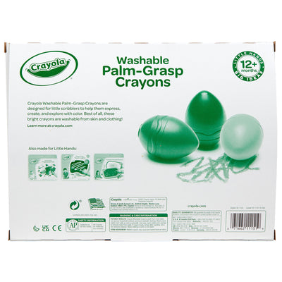Washable Palm-Grasp Crayons, Pack of 12