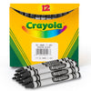 Bulk Crayons, Regular Size, Black, 12 Per Box, 12 Boxes