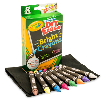Dry Erase Washable Crayons, Bright Colors, 8 Per Pack, 6 Packs