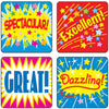 Positive Words Motivational Stickers, 120 Per Pack, 12 Packs