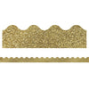 Sparkle + Shine Gold Glitter Scalloped Border, 39 Feet Per Pack, 6 Packs