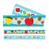 Back to School-Fall Two-Sided Straight Borders, 36 Feet Per Pack, 3 Packs