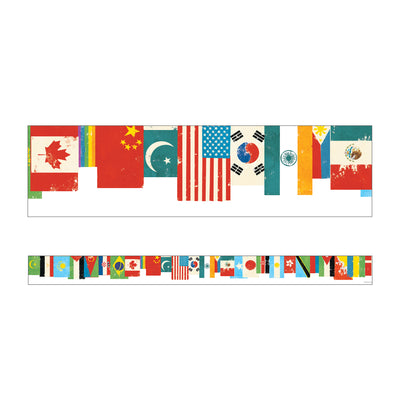 All Are Welcome Flags Straight Borders, 36 Feet Per Pack, 6 Packs