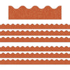 Let's Explore Terracotta Linen Scalloped Border, 39 Feet Per Pack, 6 Packs