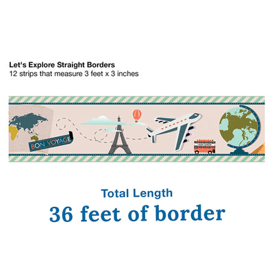 Let's Explore Straight Border, 36 Feet Per Pack, 6 Packs