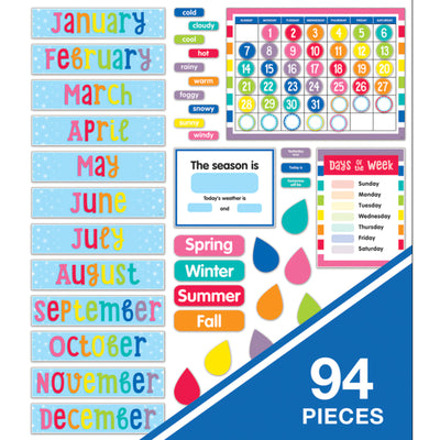 Hello Sunshine Calendar Bulletin Board Set, 94 Pieces