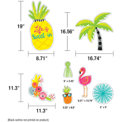Simply Stylish Tropical Life Is Sweet Bulletin Board Set, 25 Pieces